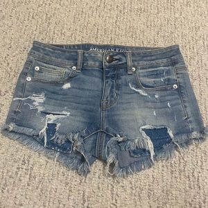 American eagle denim short shorts size 4